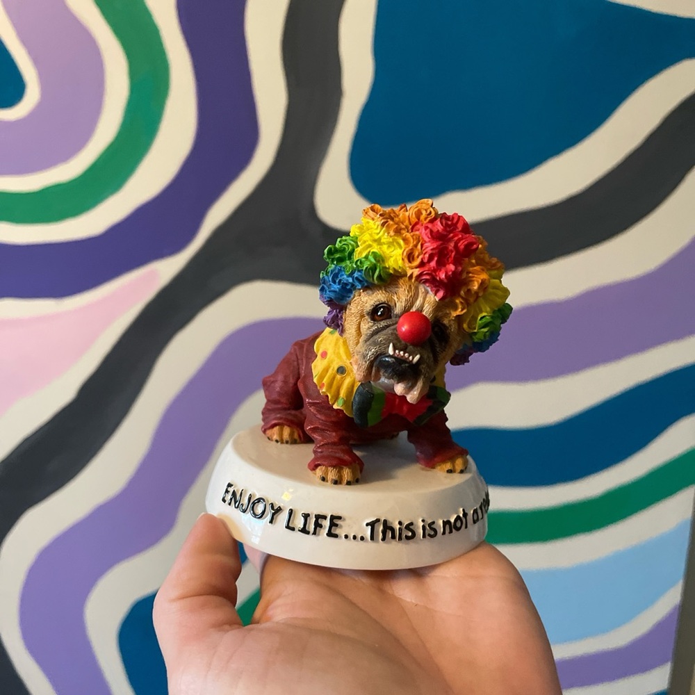 Zelda Wisdom Bull Dog Clown Figurine